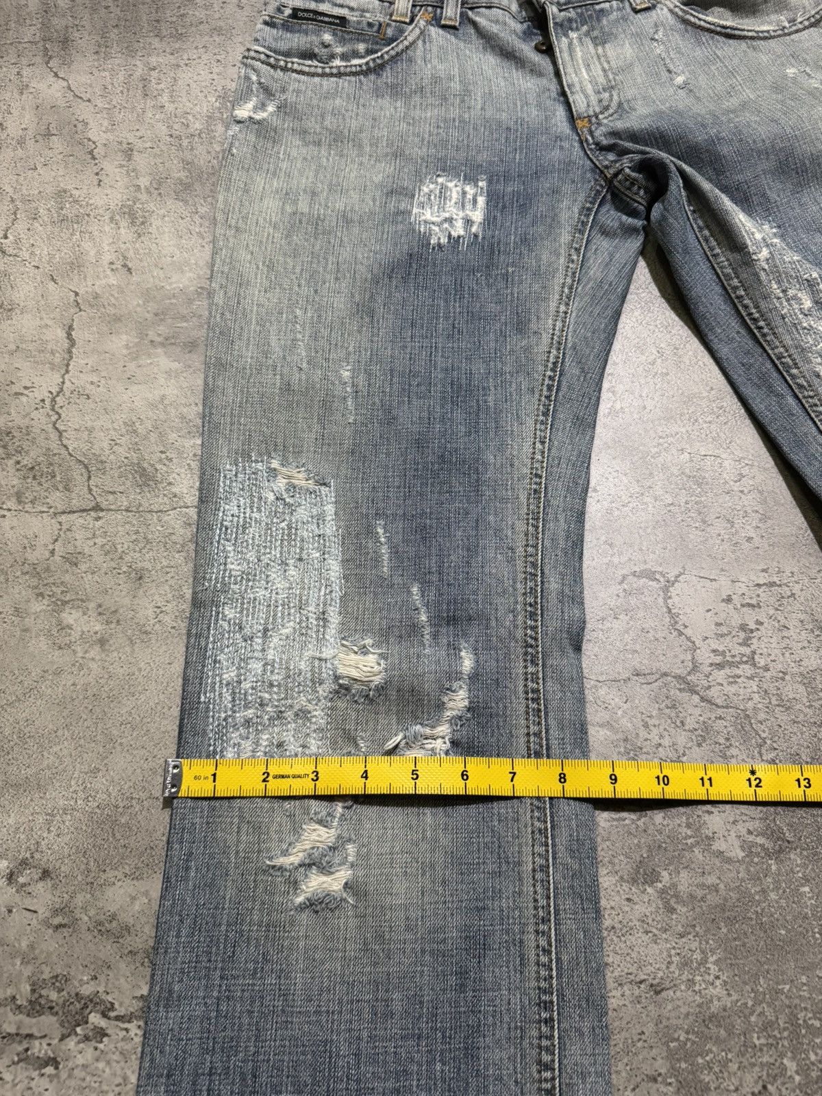 Dolce & Gabbana DOLCE & GABBANA DISTRESSED BOOTCUT JEANS Size US 33 - 17 Thumbnail