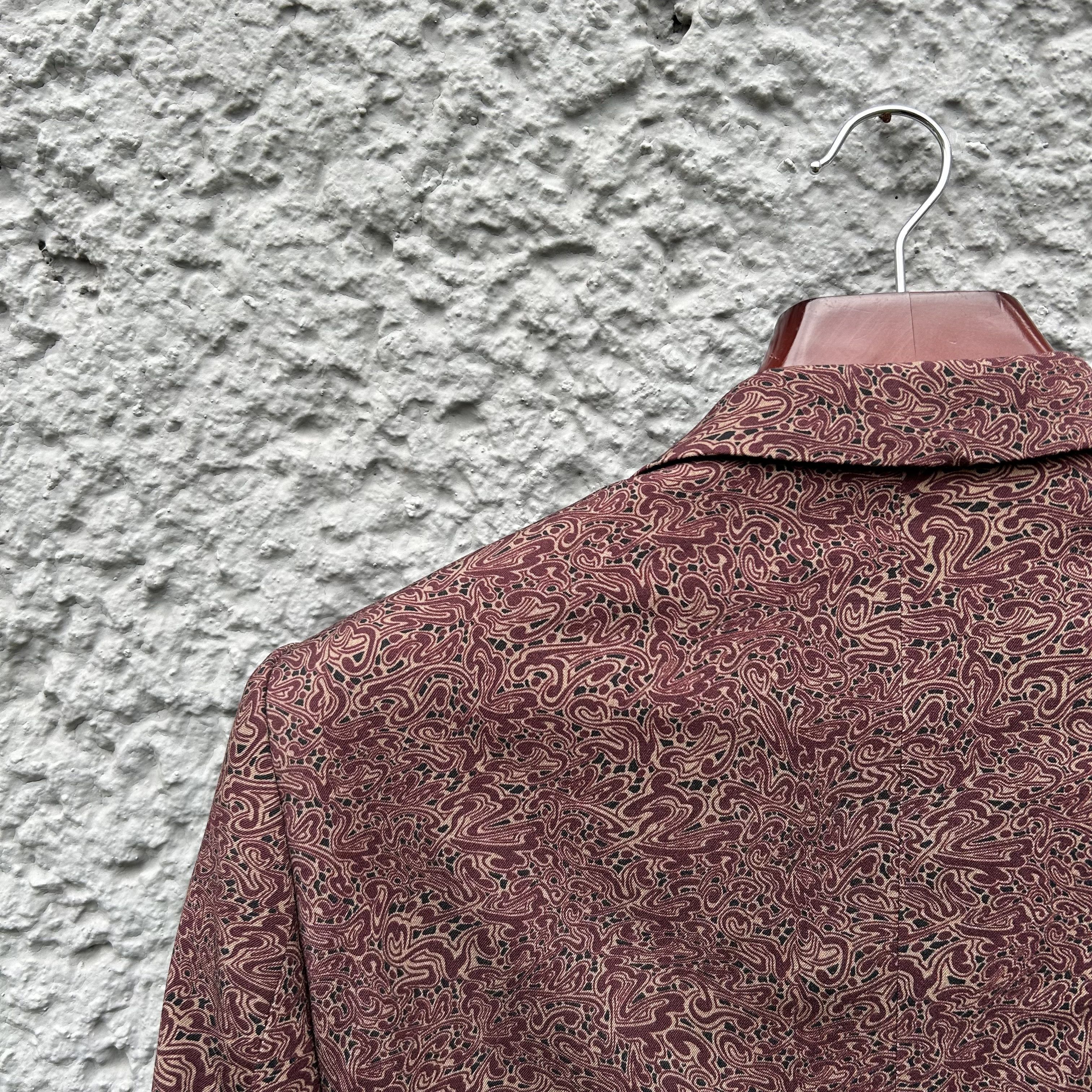 Dries Van Noten Dries van Noten Red Patterned Blazer Jacket Size 48R - 4 Thumbnail