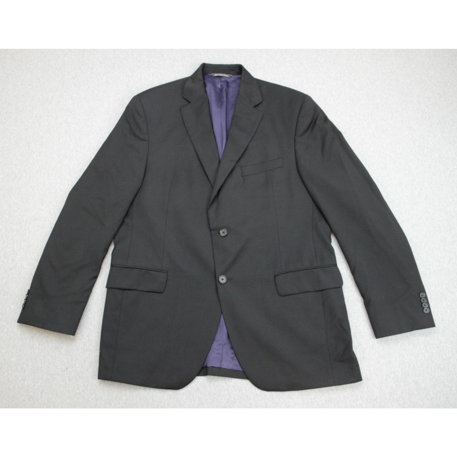 Jack Victor Jack Victor Blazer Mens 42R Black Loro Pina 100% wool Size 42R - 2 Thumbnail