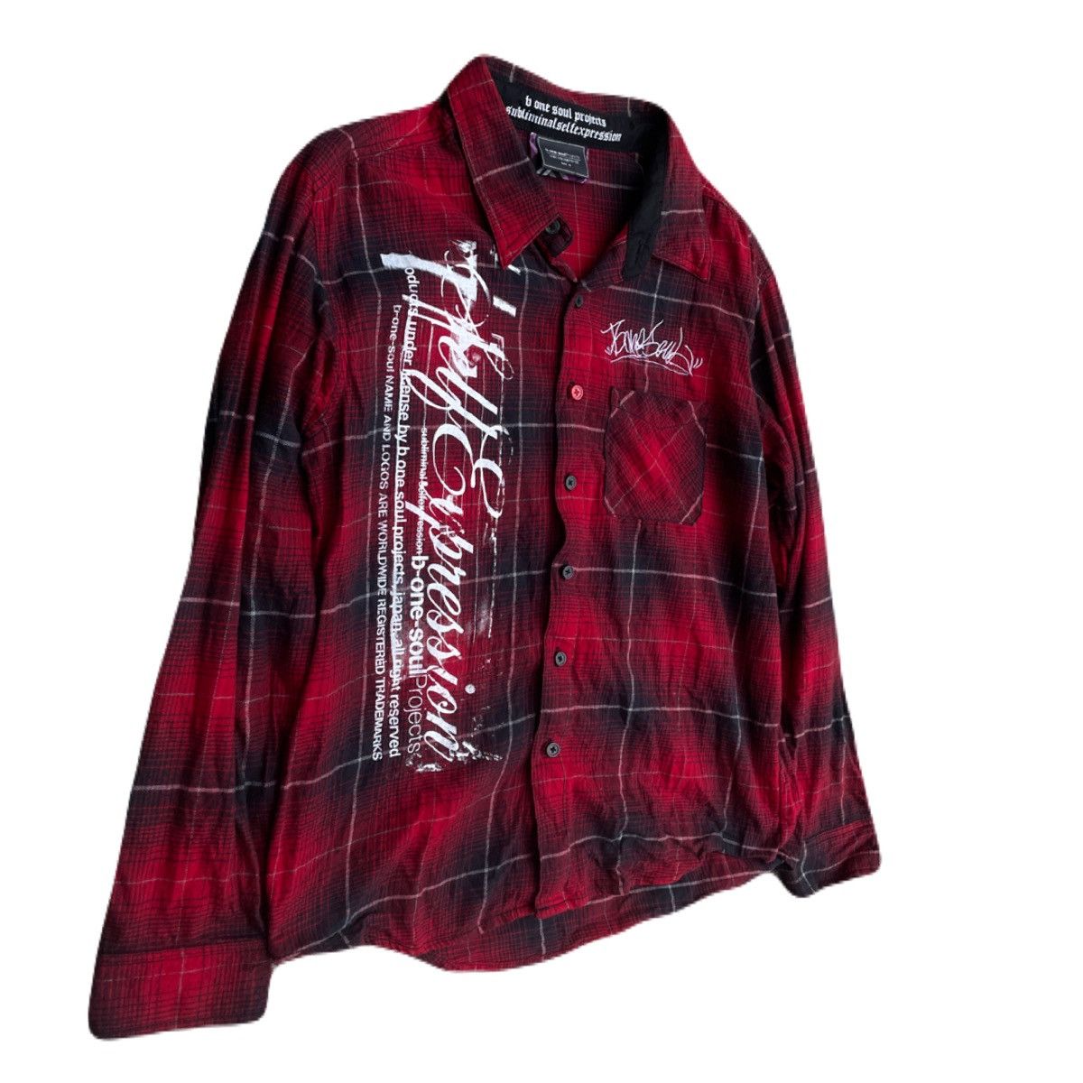 If Six Was Nine 2000s Japanese archive Vkei Poem Plaid Shirts Gyaruo Y2K Size US S / EU 44-46 / 1 - 3 Thumbnail