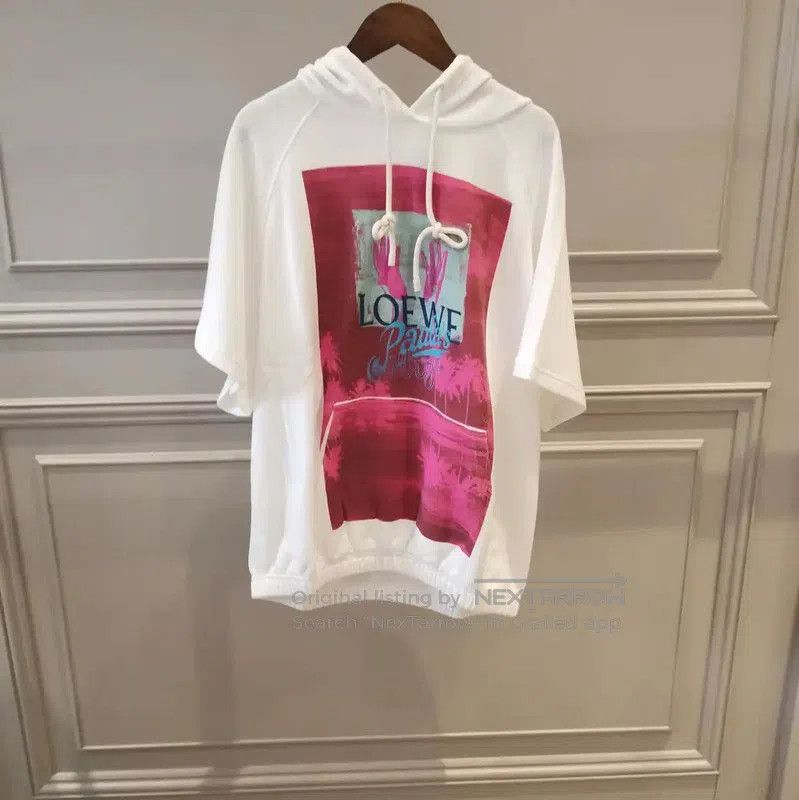 Loewe Loewe Summer Short Sleeve Graphic Hoodie . Size S / US 4 / IT 40 - 1 Thumbnail