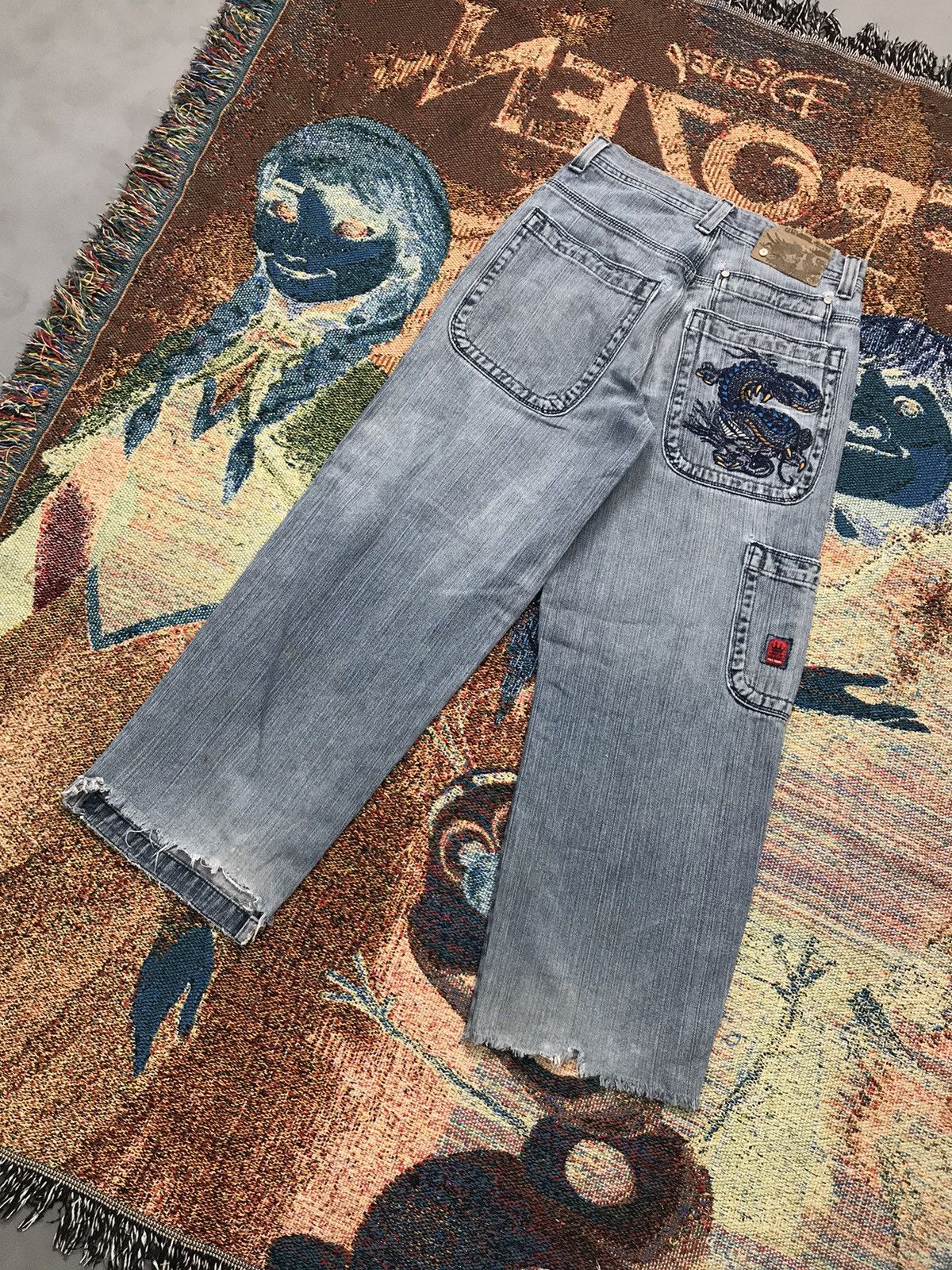 JNCO vintage Jnco dragon 🐉 embroidered damaged denim Size 28" / US 6 / IT 42 - 13 Thumbnail