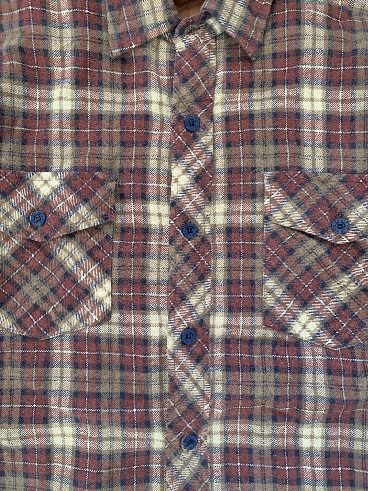 Dickies Vintage 1980's Dickies Brown Plaid Padded Button Up Flannel Size US L / EU 52-54 / 3 - 5 Thumbnail