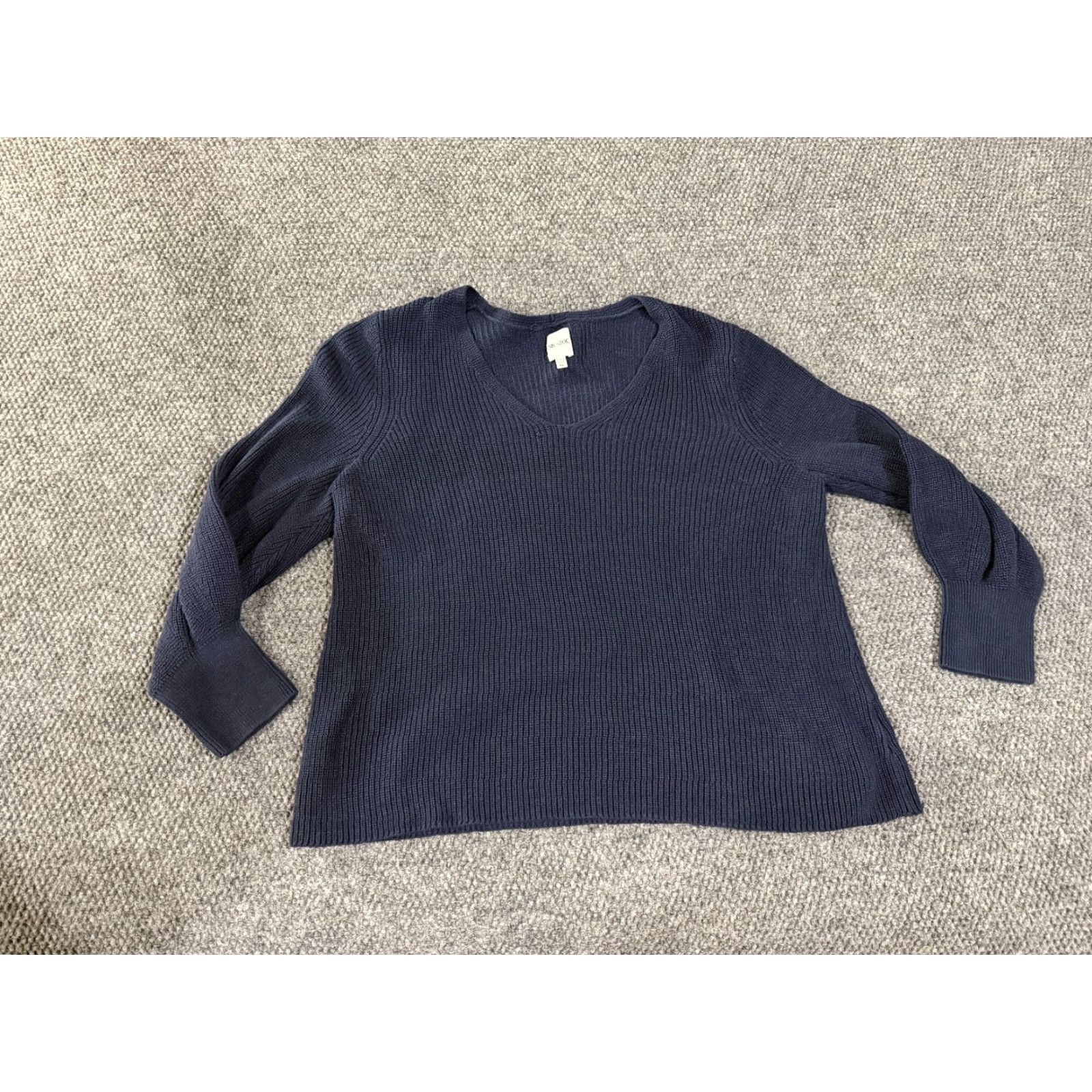 NIC+ZOE NIC+ZOE Sweater Womens XL Blue Knit Long Sleeve Crewneck Pullover Size XL / US 12-14 / IT 48-50 - 2 Thumbnail