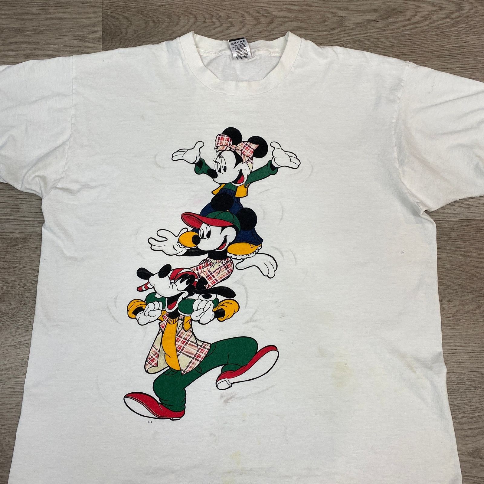 Mickey Unlimited × Vintage VTG 90s Mickey Unlimited Minnie Goofy Single Stitch Shirt OS Size US XL / EU 56 / 4 - 2 Thumbnail