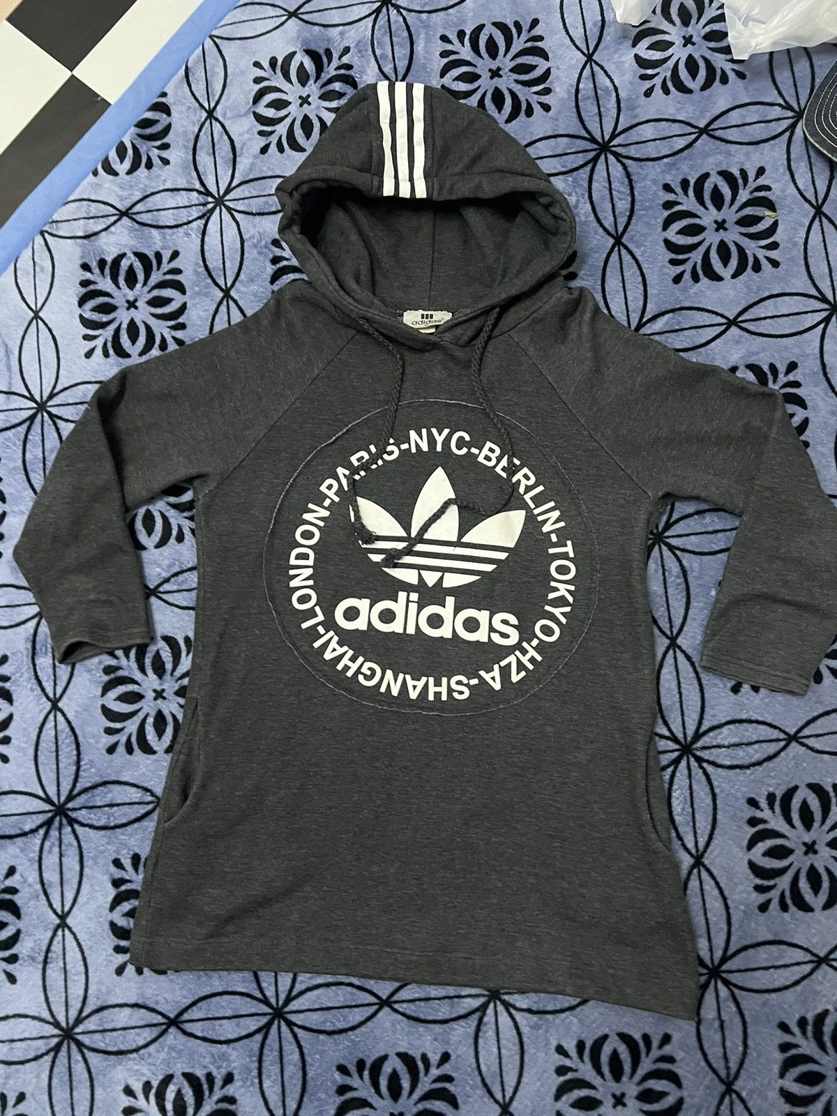 Adidas × Vintage Adidas Hoodie - 80’s CRAZY vintage streetwear vintage hoodie Size L / US 10 / IT 46 - 1 Thumbnail