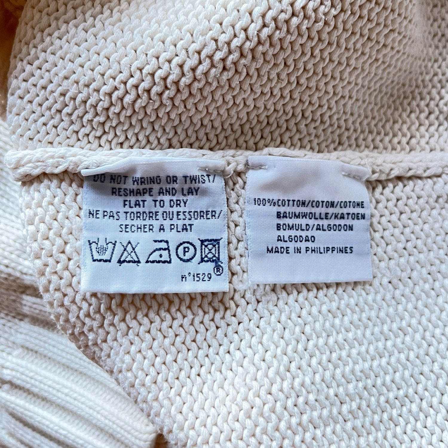Polo Ralph Lauren Cotton Knit V-Neck Sweater Pullover in White Size US L / EU 52-54 / 3 - 9 Thumbnail