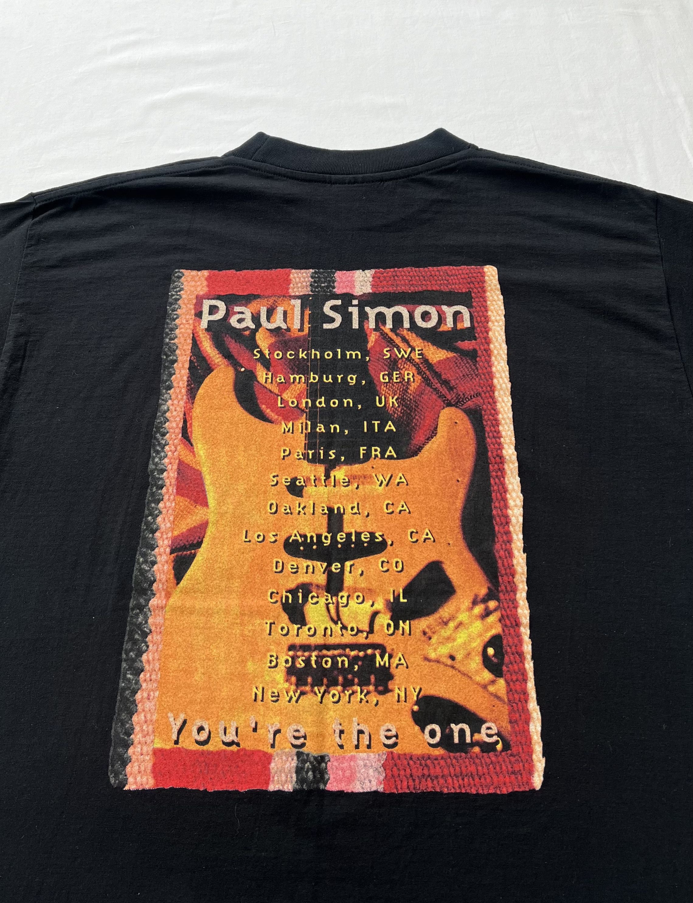 Vintage 90s Paul Simon You're The One Tour Black T-shirt