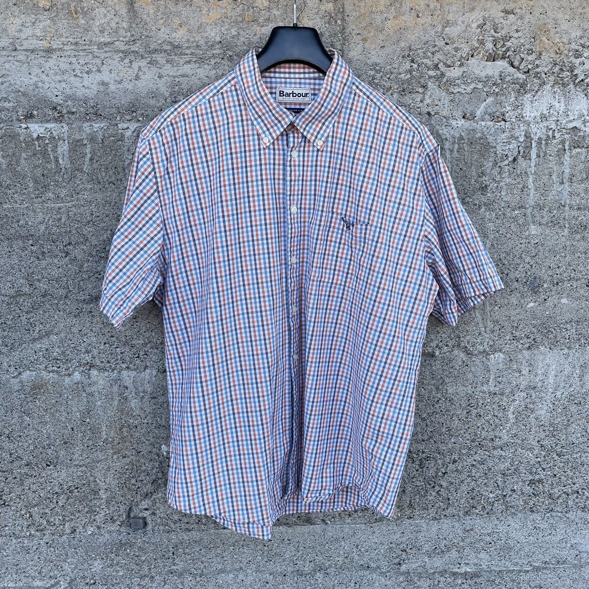 Barbour Vintage Shirt Barbour Button Up Y2K 90s USA Old Money Size US XXL / EU 58 / 5 - 2 Thumbnail