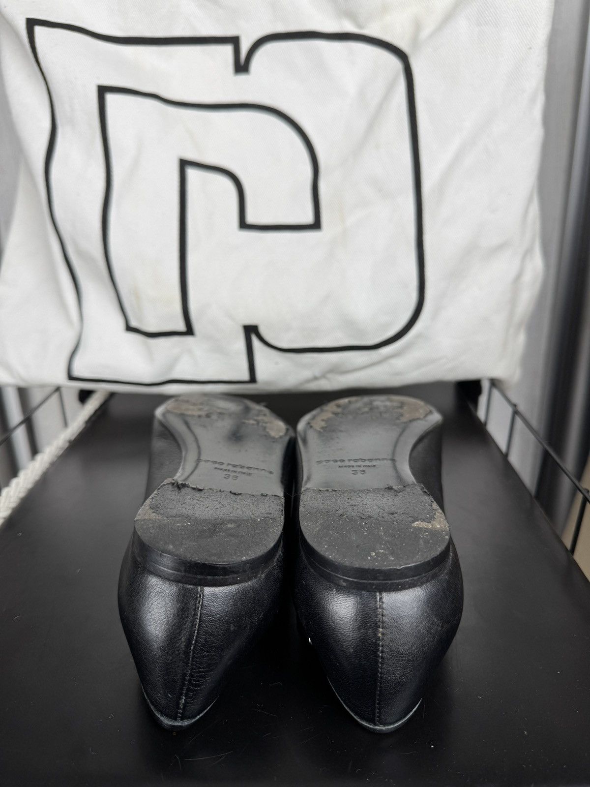Paco Rabanne Paco Rabanne black leather ballet flats ballerina w dust bag Size US 6 / IT 36 - 9 Thumbnail
