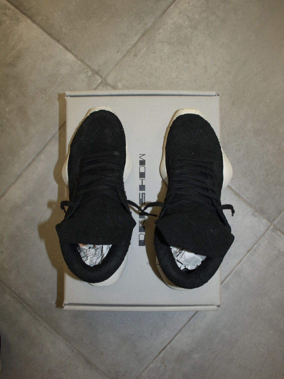 Adidas × Rick Owens Rick Owens x Adidas Runner Soft Leather Black Size US 6 / EU 39 - 2 Thumbnail