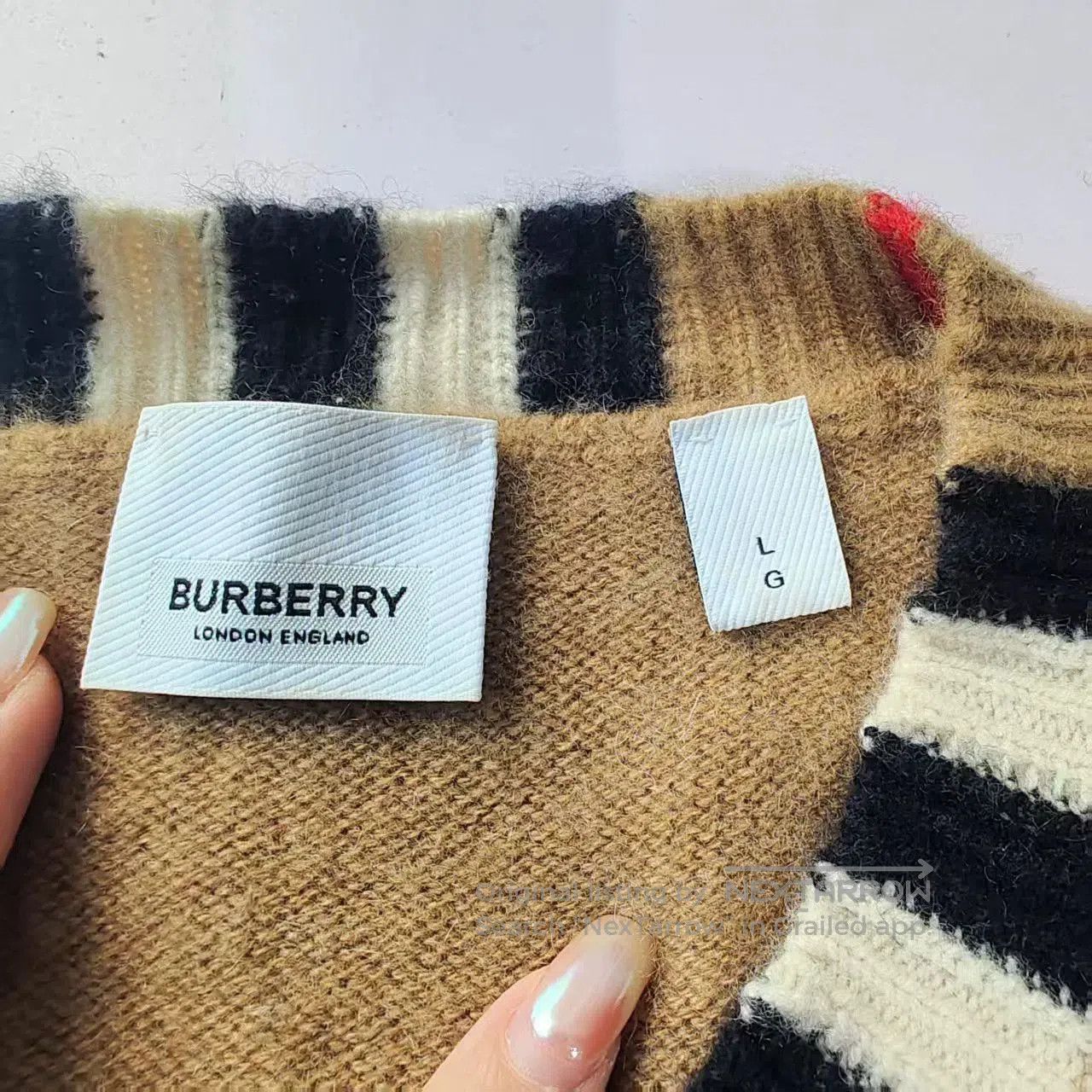 Burberry burberry cashmere knitted sweater in beige. Size US L / EU 52-54 / 3 - 3 Thumbnail