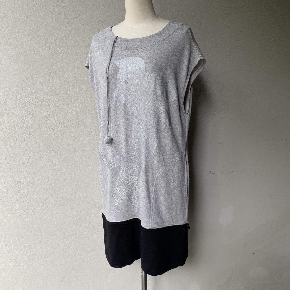 Tsumori Chisato Tsumori Chisato Grey Dog Print Tunic Dress Size XS / US 0-2 / IT 36-38 - 12 Thumbnail