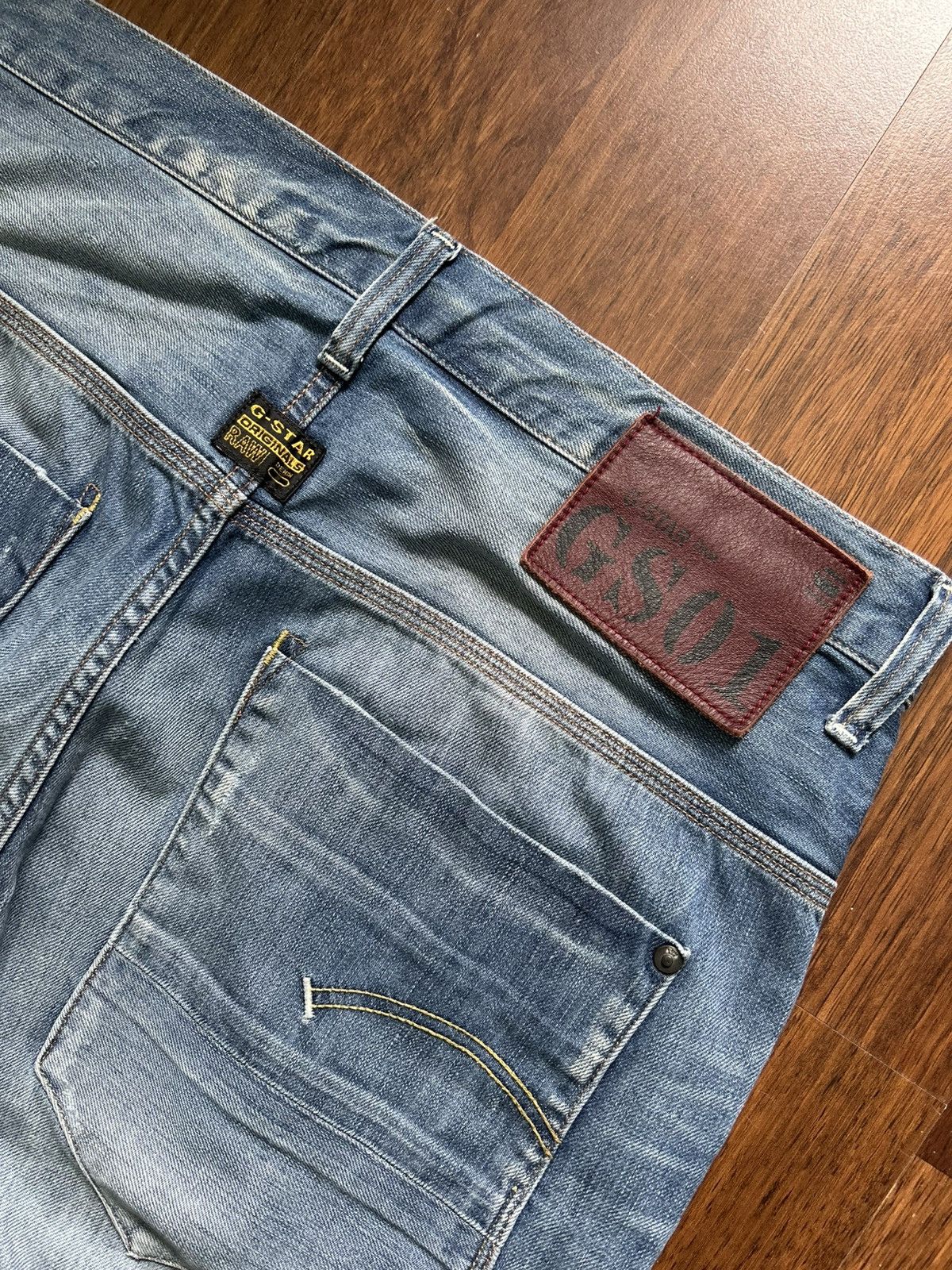 G-Star Vintage G-Star Raw 3301 Denim Men’s Jeans Faded Wash Size M Size US 33 - 5 Thumbnail