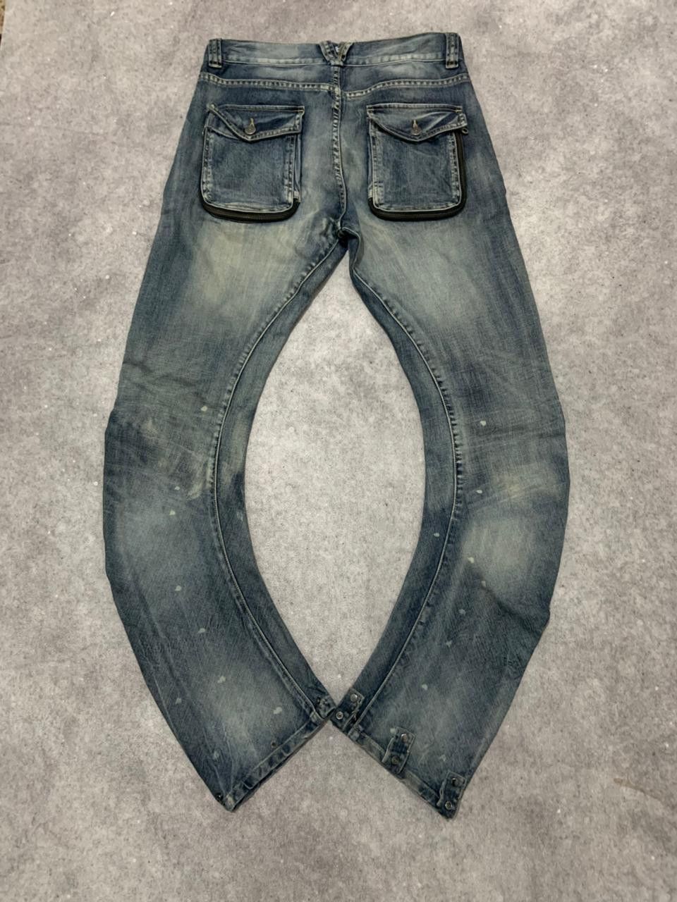 Japanese Brand PPFM Tactical Multipocket Bondage Curve Denim Jeans Size US 32 / EU 48 - 6 Thumbnail