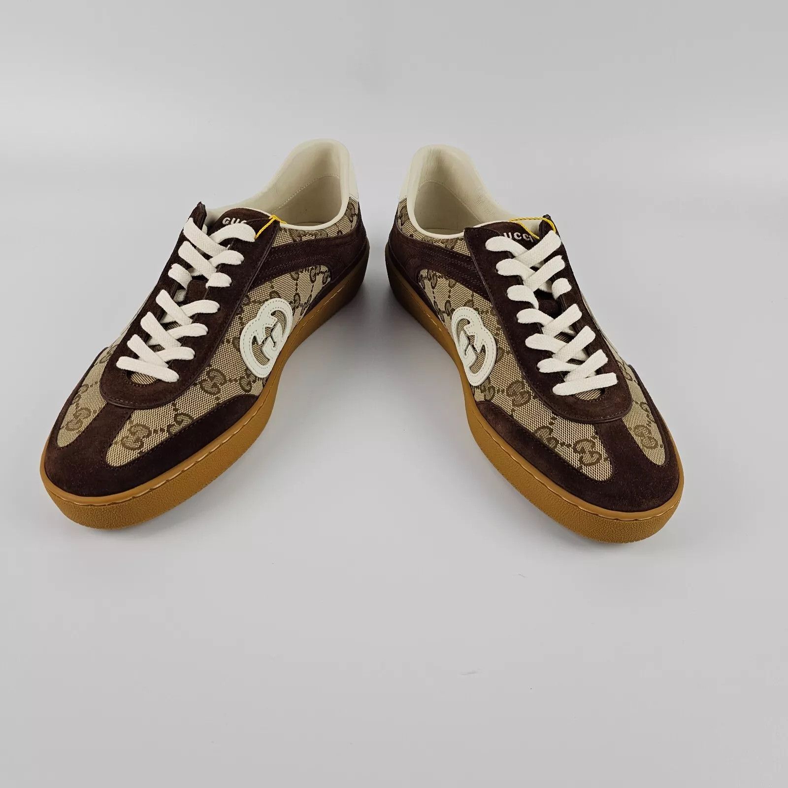 Gucci GUCCI Men's Interlocking G75 Dark Brown Suede Sneakers Size US 11 / EU 44 - 9 Thumbnail