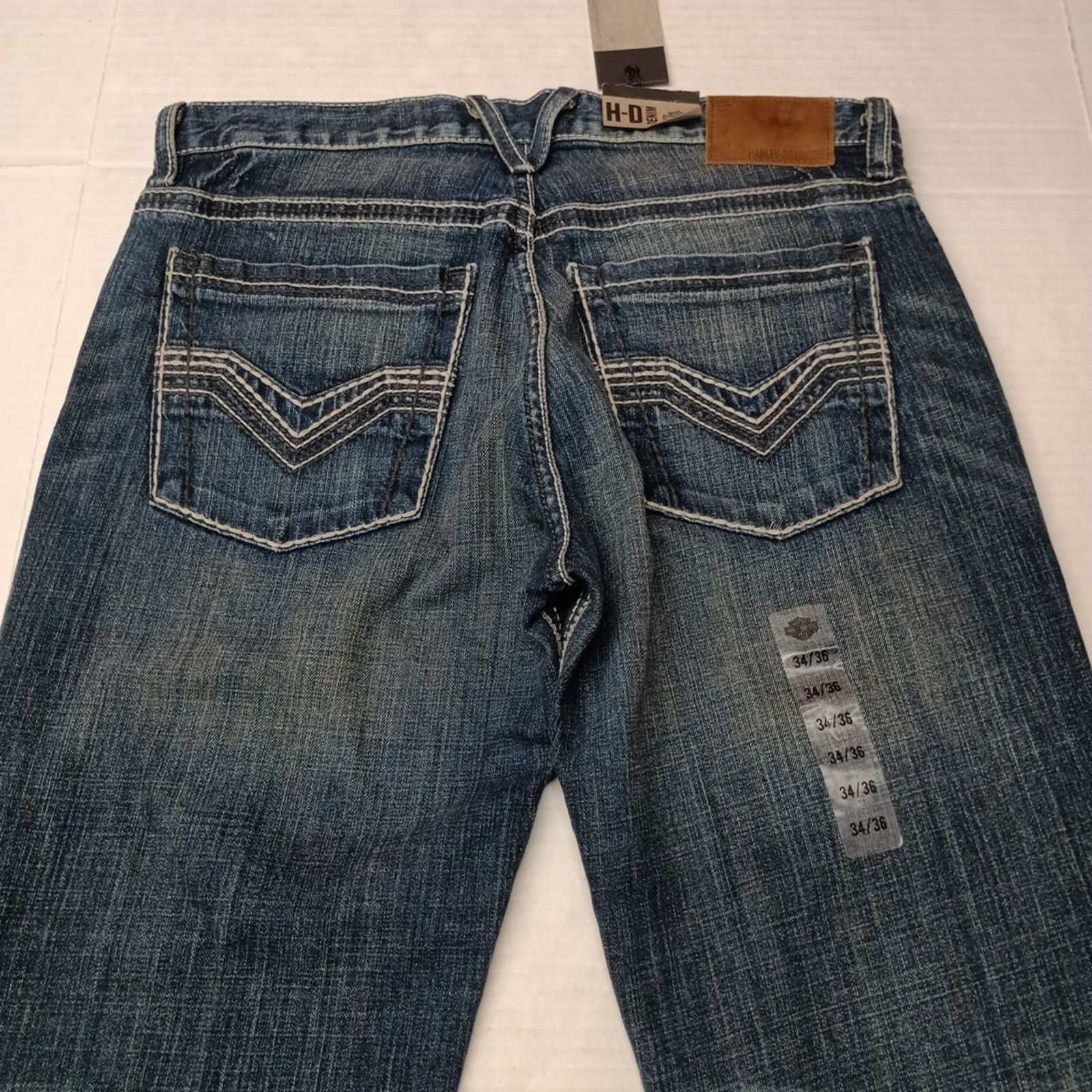 Harley Davidson Harley Davidson H-D Jeans Men's Size 34x36 Blue Straight Leg Size US 34 / EU 50 - 10 Thumbnail