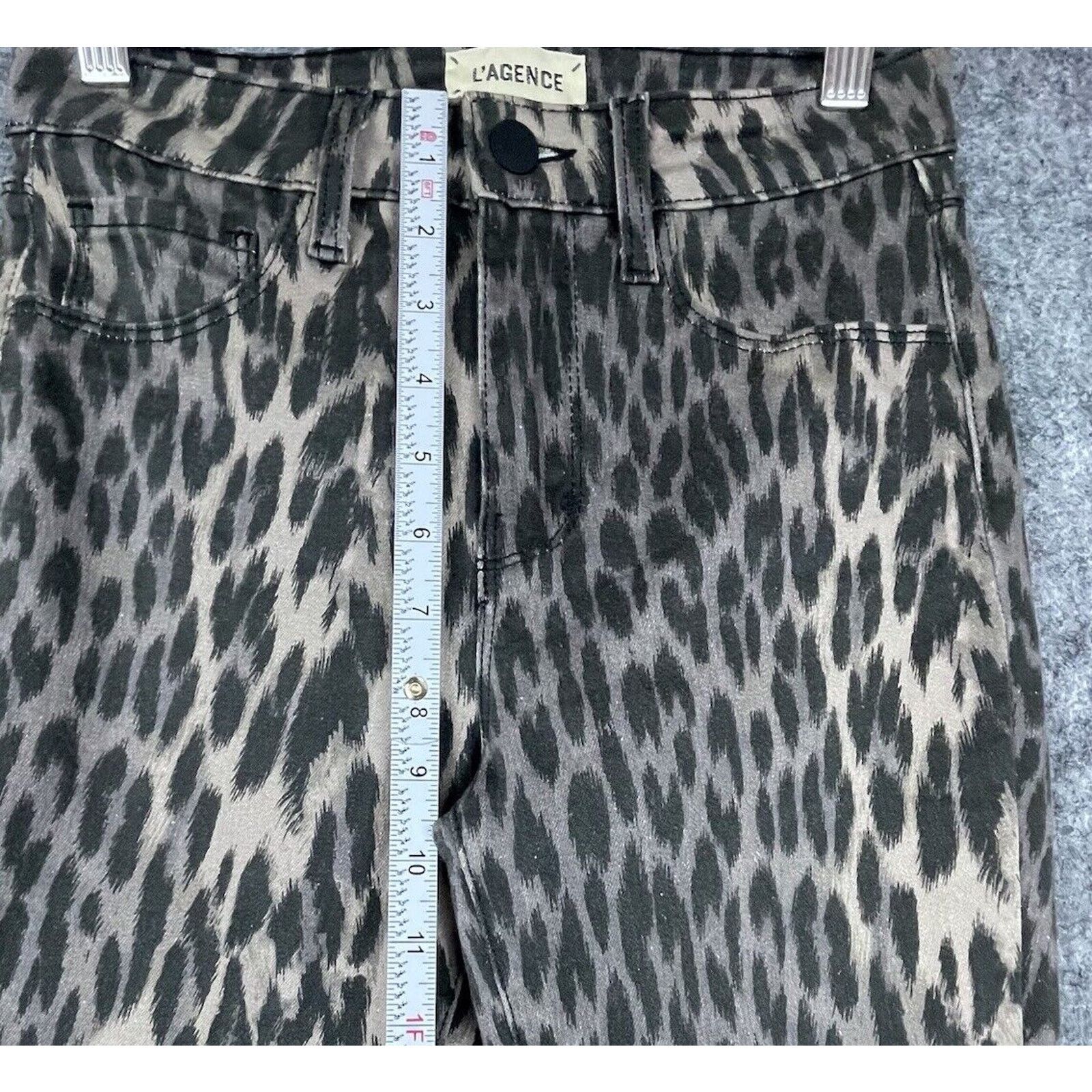 L'AGENCE L'Agence Jeans Women 25 Cheetah Marguerite High Rise Leopard Size 25" / US 0 / IT 36 - 5 Thumbnail