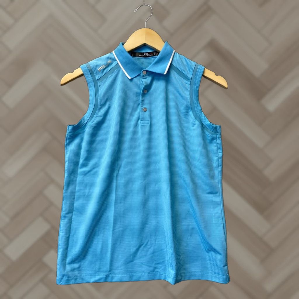 RLX Ralph Lauren VINTAGE RLX RALPH LAUREN Women's Sleeveless Golf Polo S Turquoise /165-12 Size ONE SIZE - 1 Thumbnail