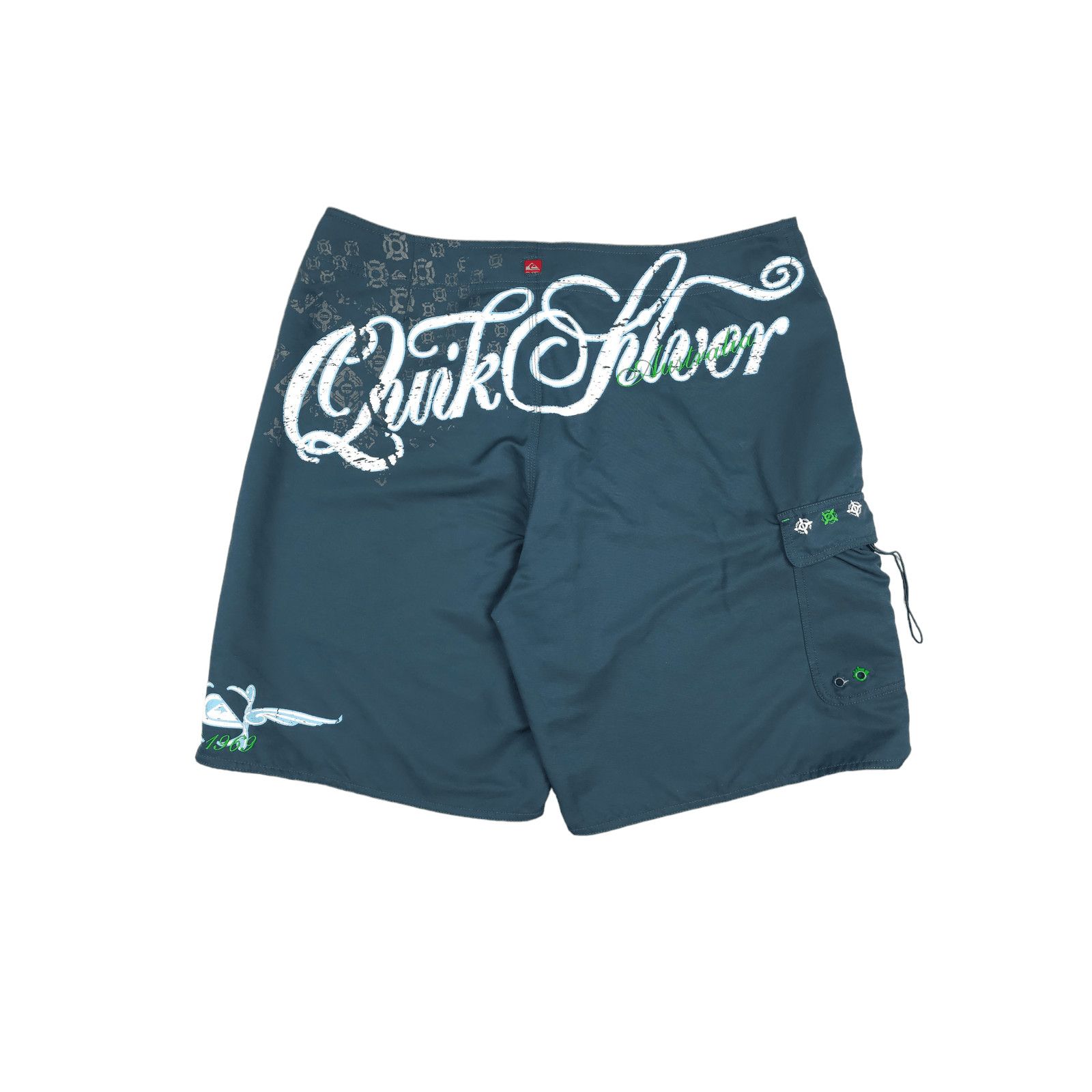 Quiksilver 💎 Vintage Quiksilver Logo Graphic Blue Y2K Shorts Japanese Size US 36 / EU 52 - 1 Thumbnail
