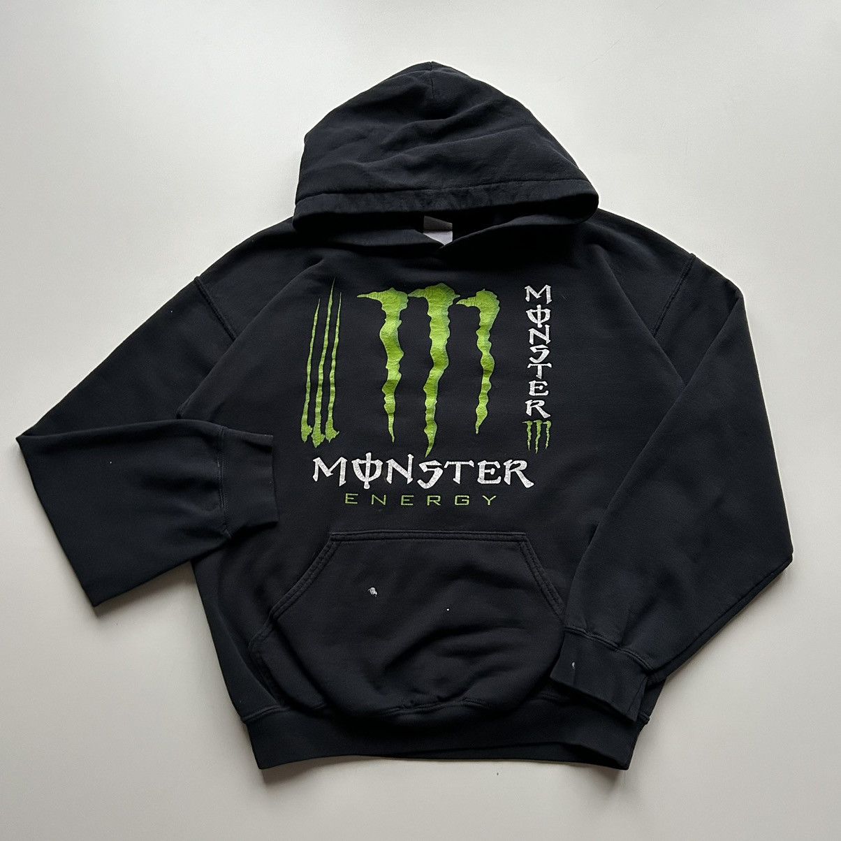 image of Vintage Y2K Monster Energy Fox Racing Graphic Hoodie Small in Black, Men's