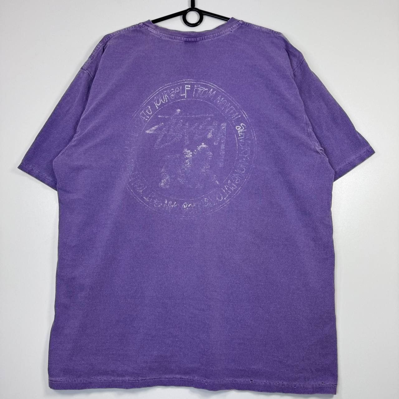 Stussy Stussy Graphic T Shirt Purple Faded Logo Print Mens Size XL Size US XL / EU 56 / 4 - 10 Thumbnail
