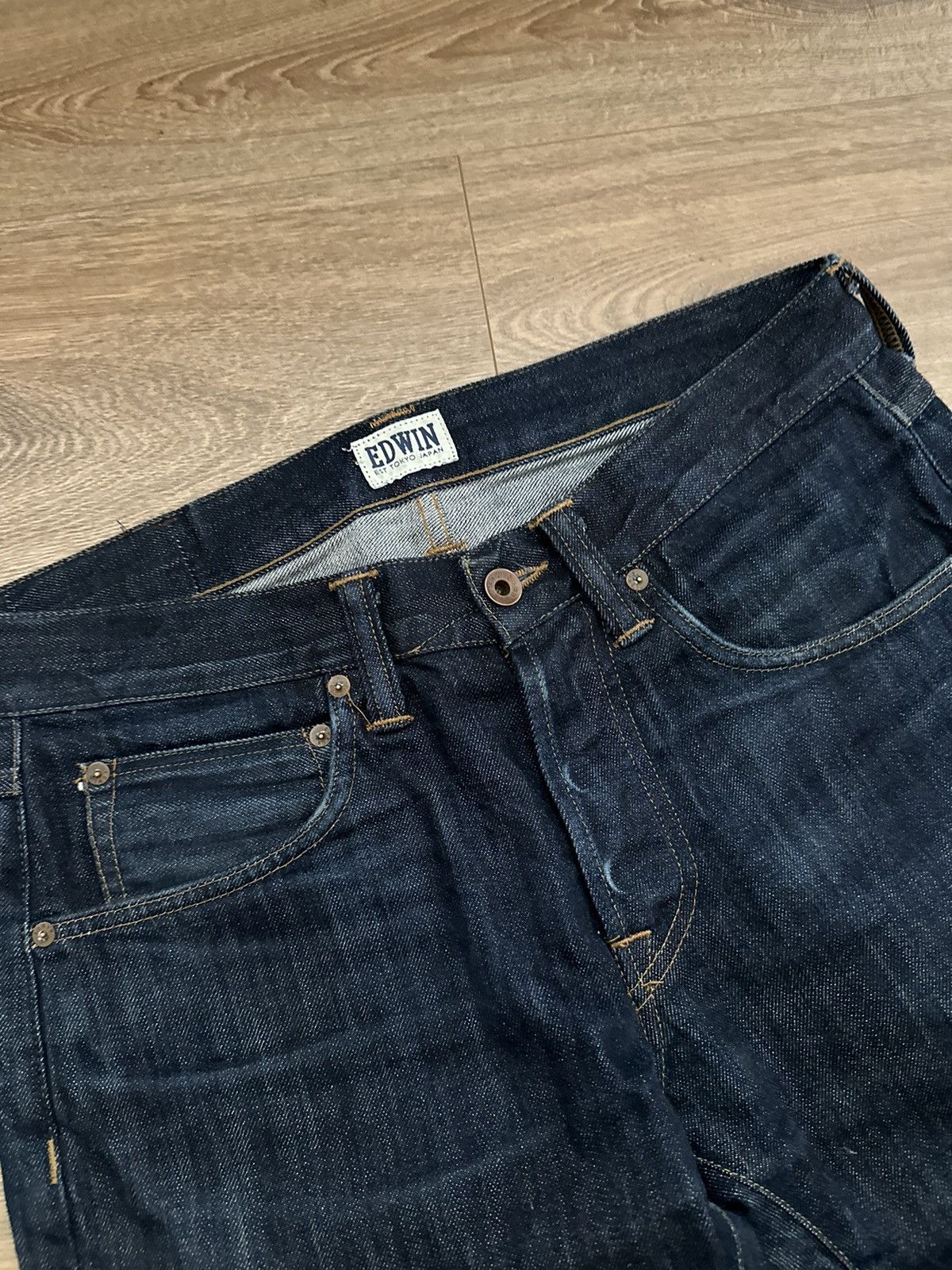 Edwin 🔥VINTAGE EDWIN SELVEDGE DENIM STRAIGHT JAPAN JEANS🔥 Size US 31 - 10 Thumbnail