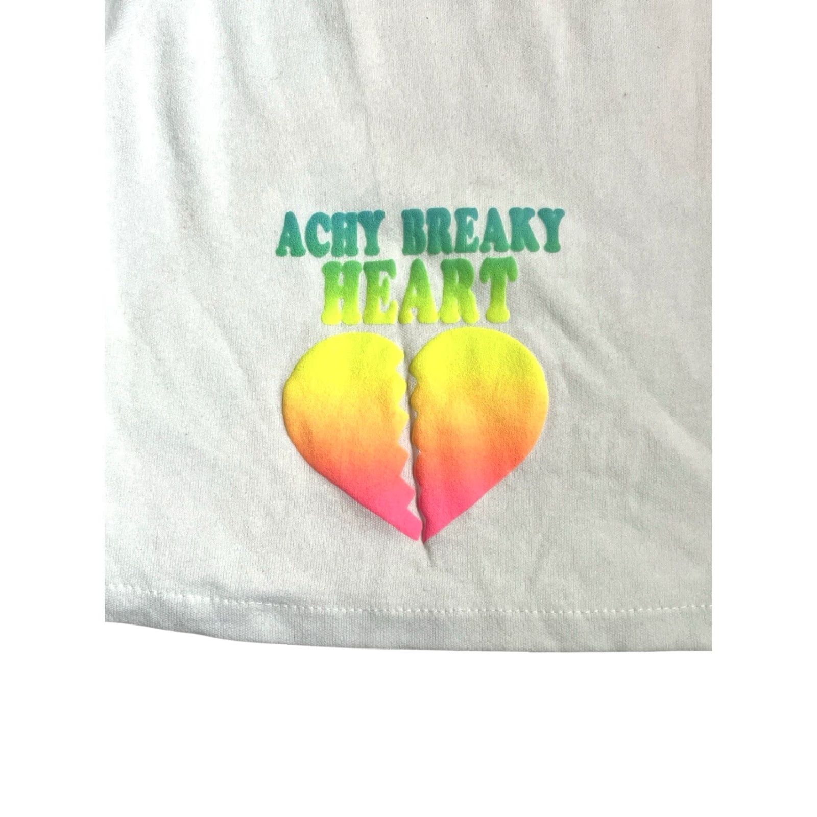 Vintage VINTAGE achy breaky heart shorts Mens L White 90s athletic deadstock NOS USA made 50/50 billy ray cyrus Size US 33 - 2 Thumbnail