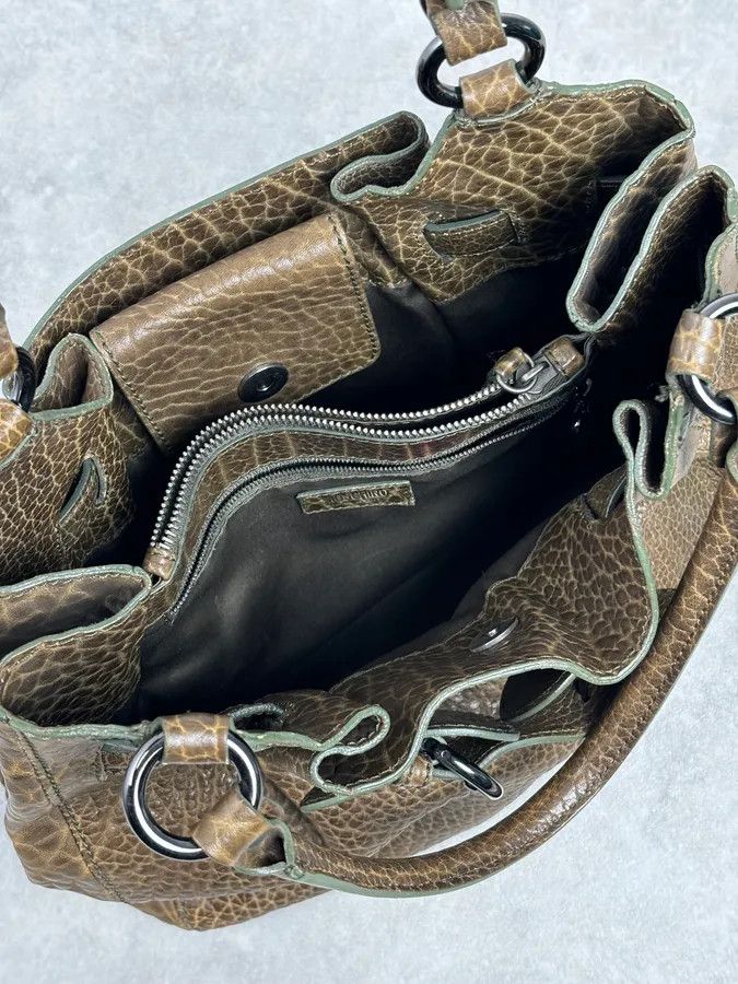 Moschino 2000s Moschino Brown Leather Shoulder Bag Size ONE SIZE - 17 Thumbnail