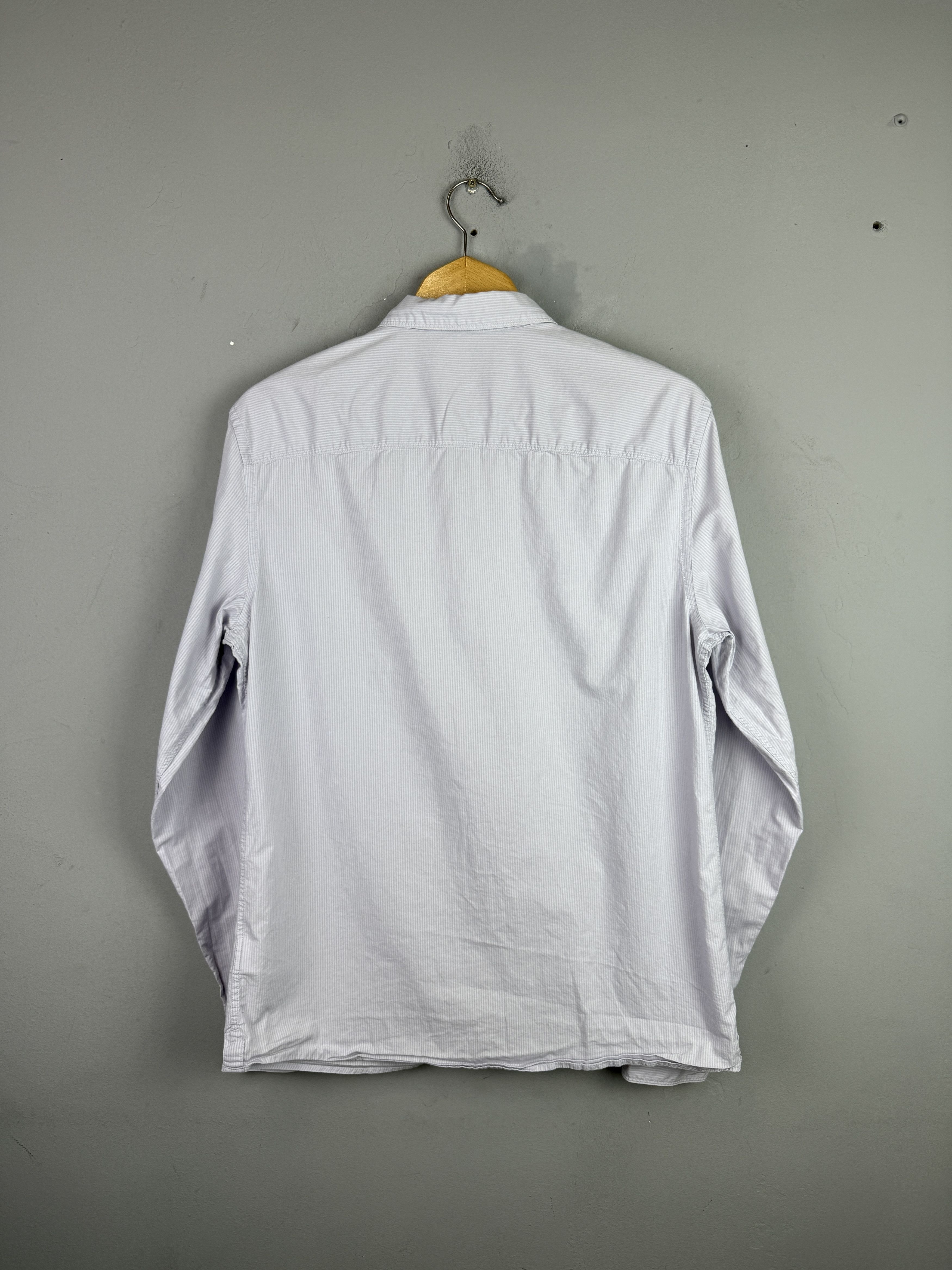 Allsaints All Saints Shirt Lester Striped Gray Long sleeve Oldmoney Size US M / EU 48-50 / 2 - 4 Thumbnail