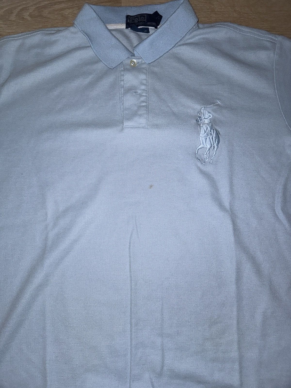 Polo Ralph Lauren Vintage Polo Ralph Lauren Light Blue 3 Rugby Polo Shirt Size US XXL / EU 58 / 5 - 3 Thumbnail