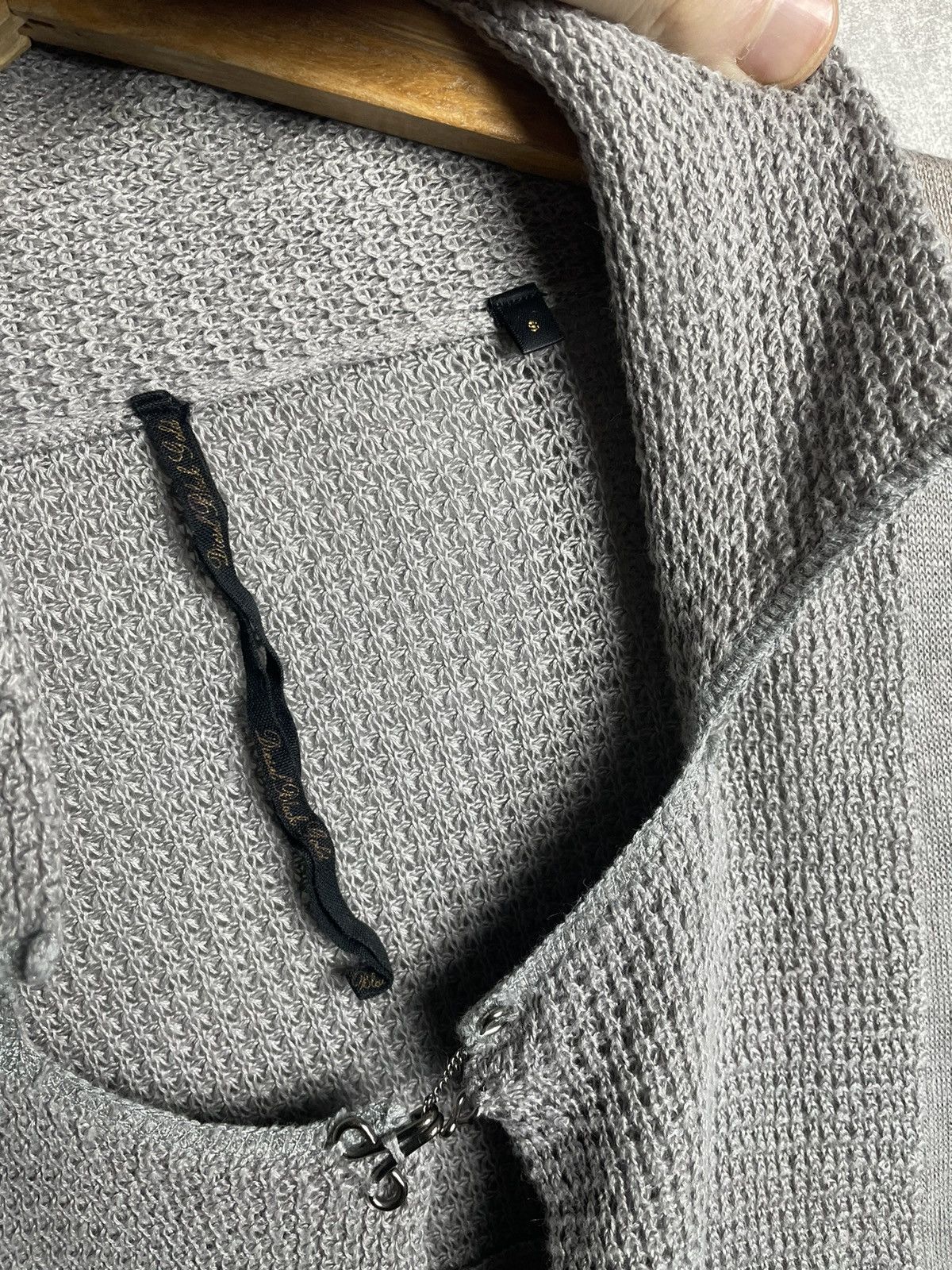 Diesel Black Gold × Vintage Diesel Black Gold Knitted 100% Linen Avant Garde Cardigan Size US S / EU 44-46 / 1 - 11 Thumbnail