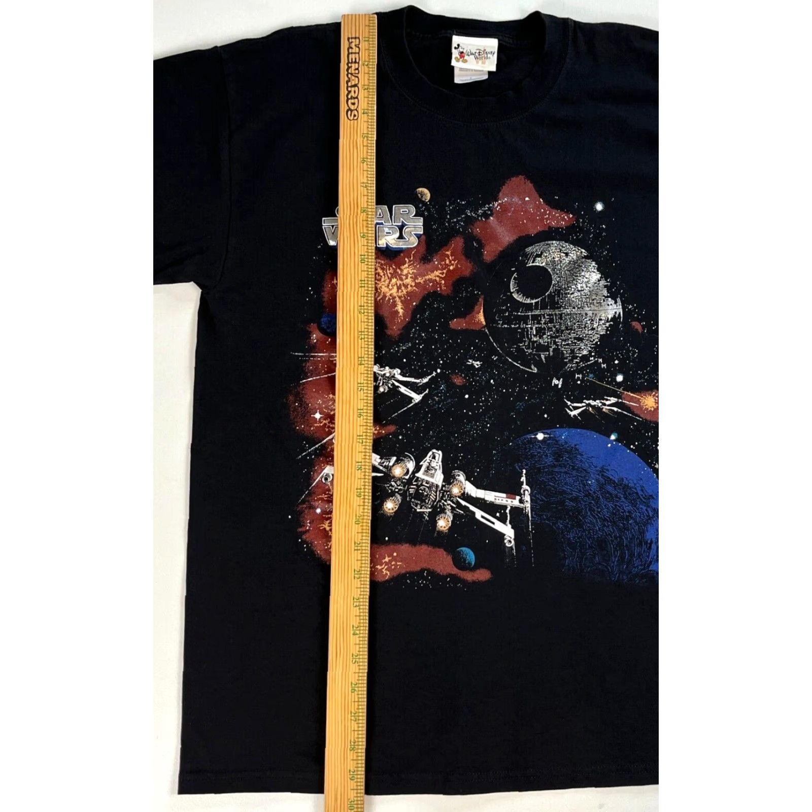 Disney VINTAGE Walt Disney World Star Wars T-Shirt Mens Large Black Short Sleeve Crew Neck T-Shirt 100% Cotton Movie Theme Star Wars Mens Vintage Size L Size US L / EU 52-54 / 3 - 7 Thumbnail