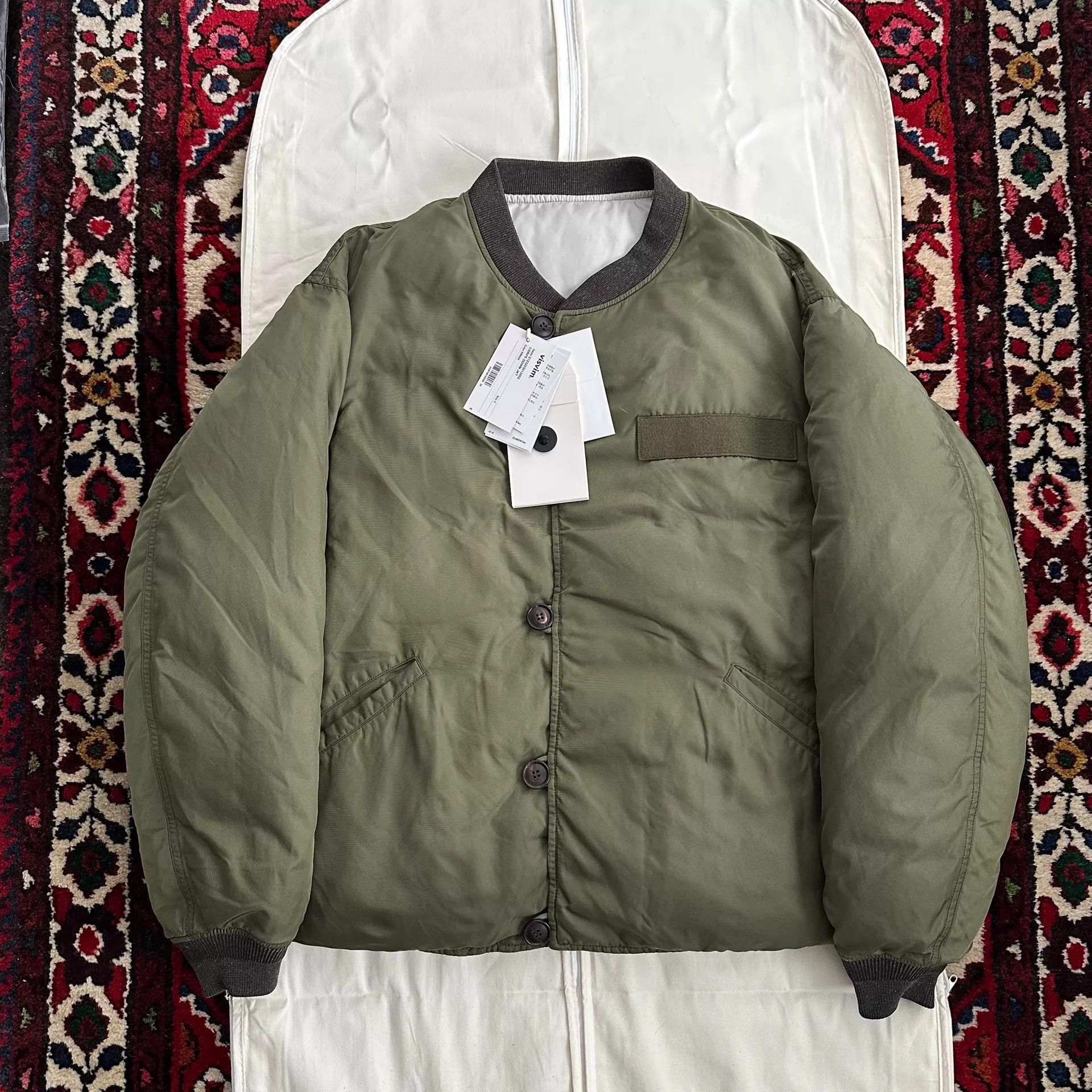 Visvim Green Quilted Bomber Jacket Size M Size US M / EU 48-50 / 2 - 1 Thumbnail