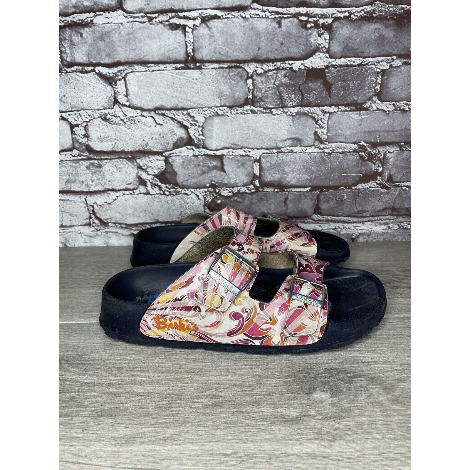 Birkenstock Birki’s Bay Heart Floral Arizona Pink Slides Sandals Women S Size US 10.5 / IT 40.5 - 7 Thumbnail