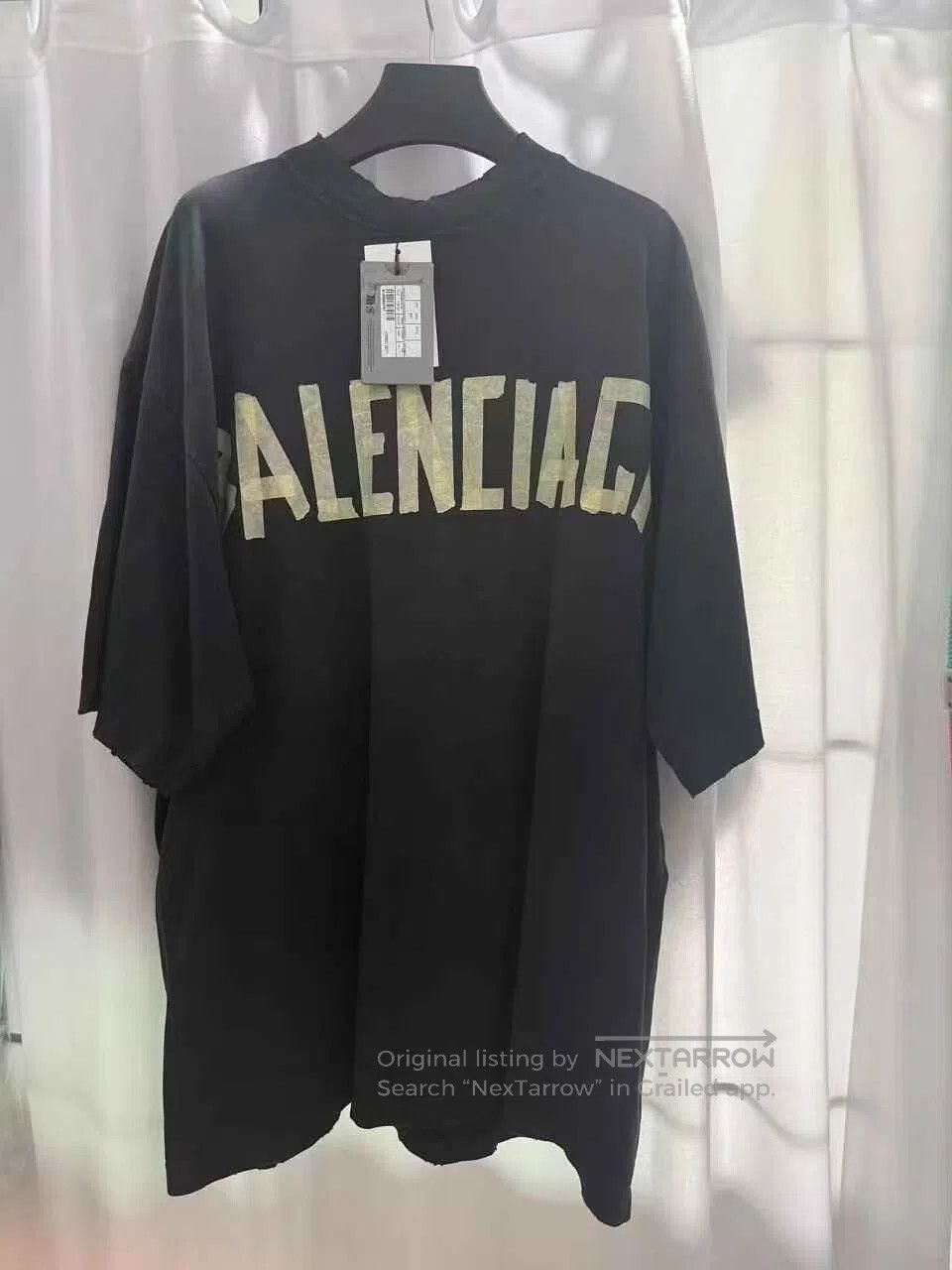 Balenciaga Balenciaga Black Front and Back Tape Destroyed Short Sleev Size US M / EU 48-50 / 2 - 1 Thumbnail