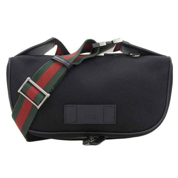 image of Gucci Leather Sherry Body Bag Waist Bag Black, Women's