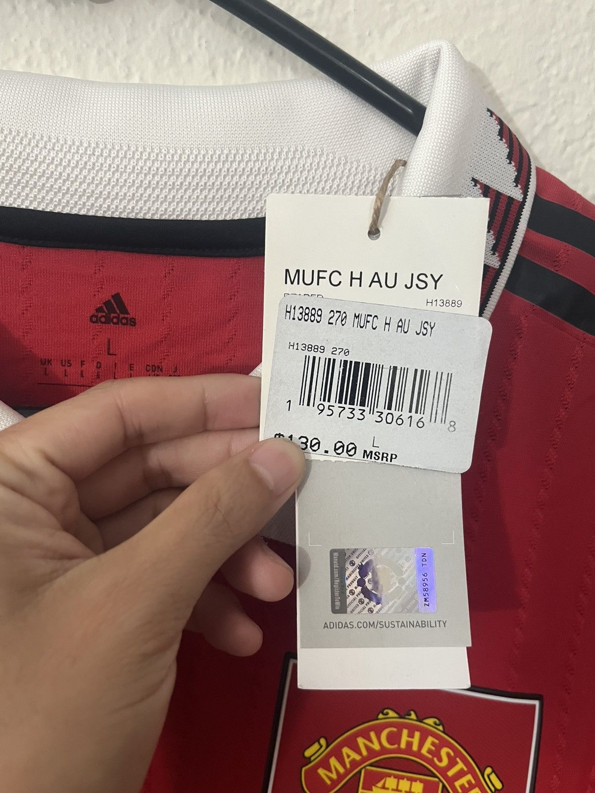 Adidas 2022/23 Adidas Manchester United Authentic Jersey Ronaldo Size US L / EU 52-54 / 3 - 2 Thumbnail