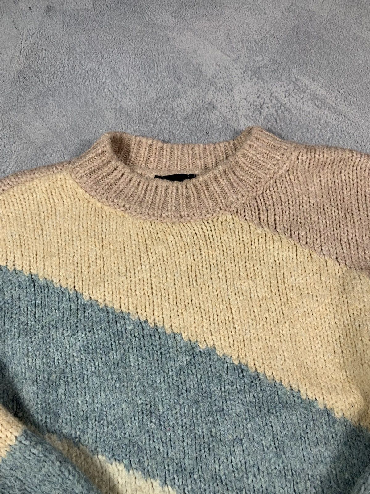 Japanese Brand × Vintage Vintage Y2K striped sweater streetwear style size s Size S / US 4 / IT 40 - 4 Thumbnail