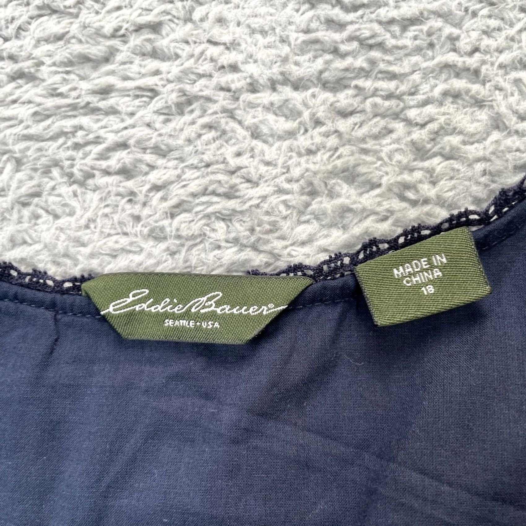 Eddie Bauer Eddie Bauer Dress Womens 18 Blue Fit & Flare Cotton Smocked Waist Cap Sleeve Dress Womens 18 Blue Fit & Flare Cotton Smocked Waist Cap Sleeve Size XXL / US 16-18 / IT 52-54 - 3 Thumbnail