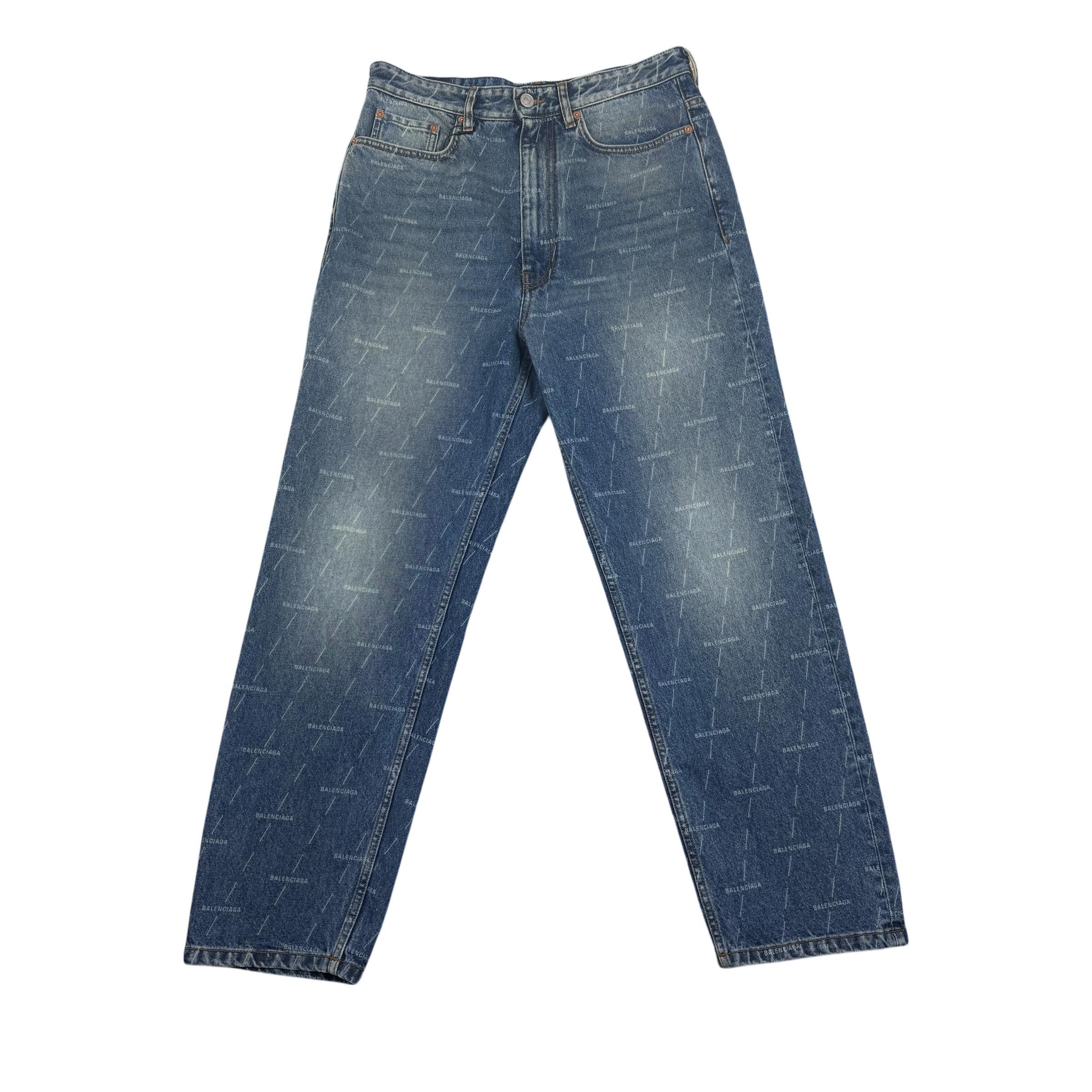 Balenciaga Balenciaga SS20 Viscose Trompe L'oeil Print Jeans | Grailed