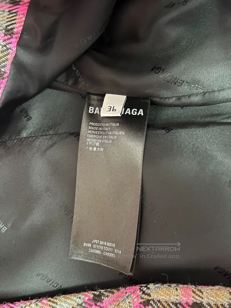 Balenciaga Balenciaga Plaid Double-Breasted Sandglass Blazer Coat Size XS / US 0-2 / IT 36-38 - 6 Thumbnail