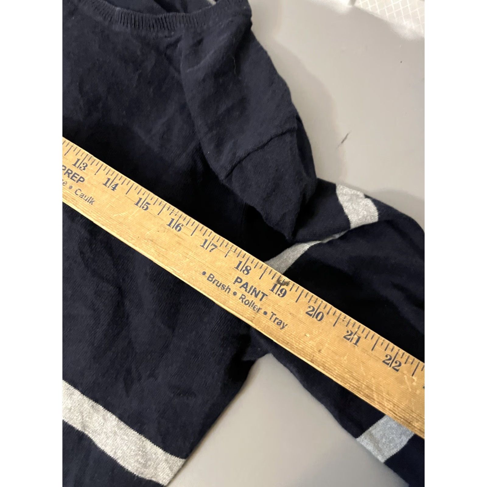 Gap VINTAGE GAP MENS STRIPED Navy Blue Gray Sweater - Size Medium Pima Cotton Lightweight Size US M / EU 48-50 / 2 - 5 Thumbnail