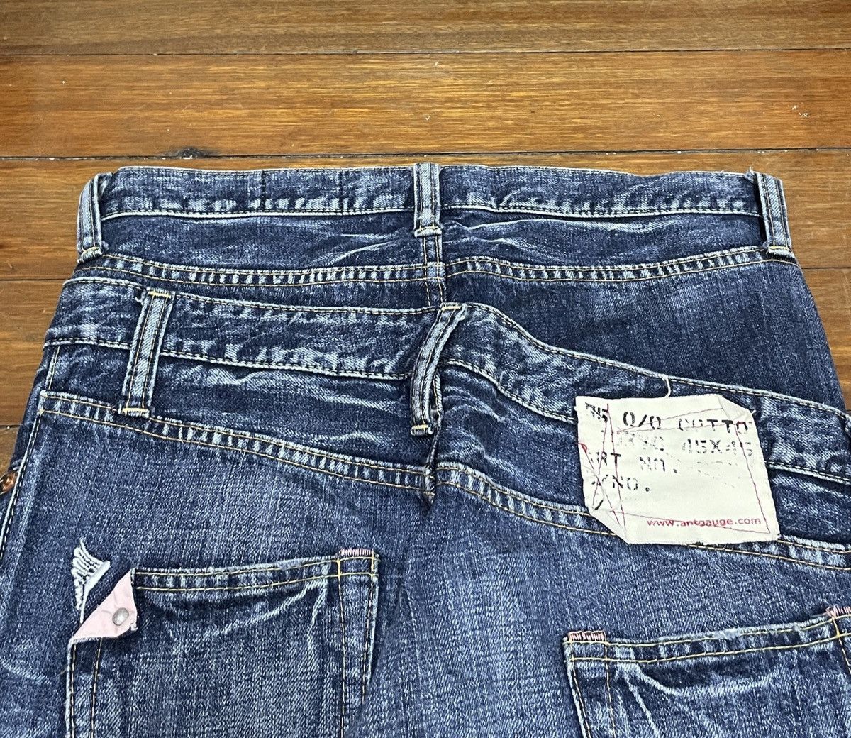 If Six Was Nine Rare Design Vintage Brand Antgauge Double Waist Jeans 1990s Size US 31 - 4 Thumbnail