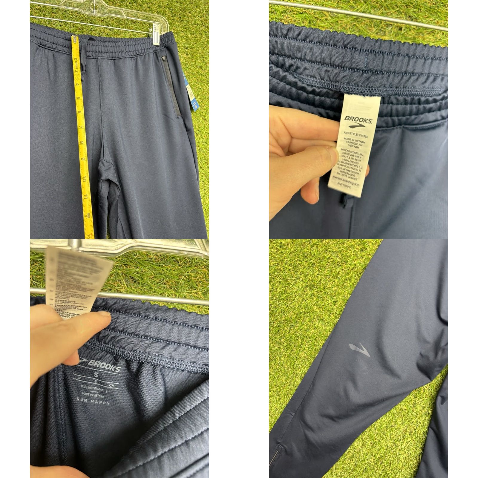 Brooks Brooks Spartan Pants Mens Small Track Pants Athletic Breathable Elastic Waist Pockets Blue NWT Size US 29 - 8 Thumbnail