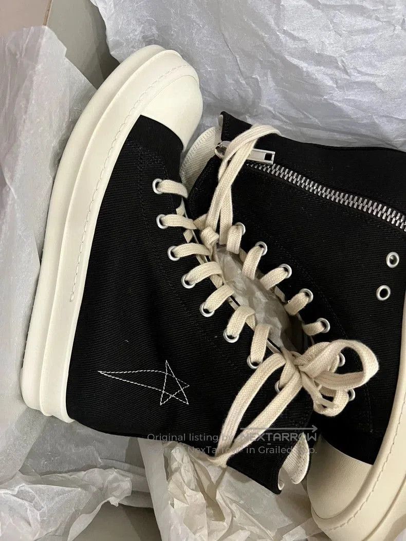 Rick Owens Rick Owens Canvas High Top Sneakers- Size US 10 / EU 43 - 2 Thumbnail