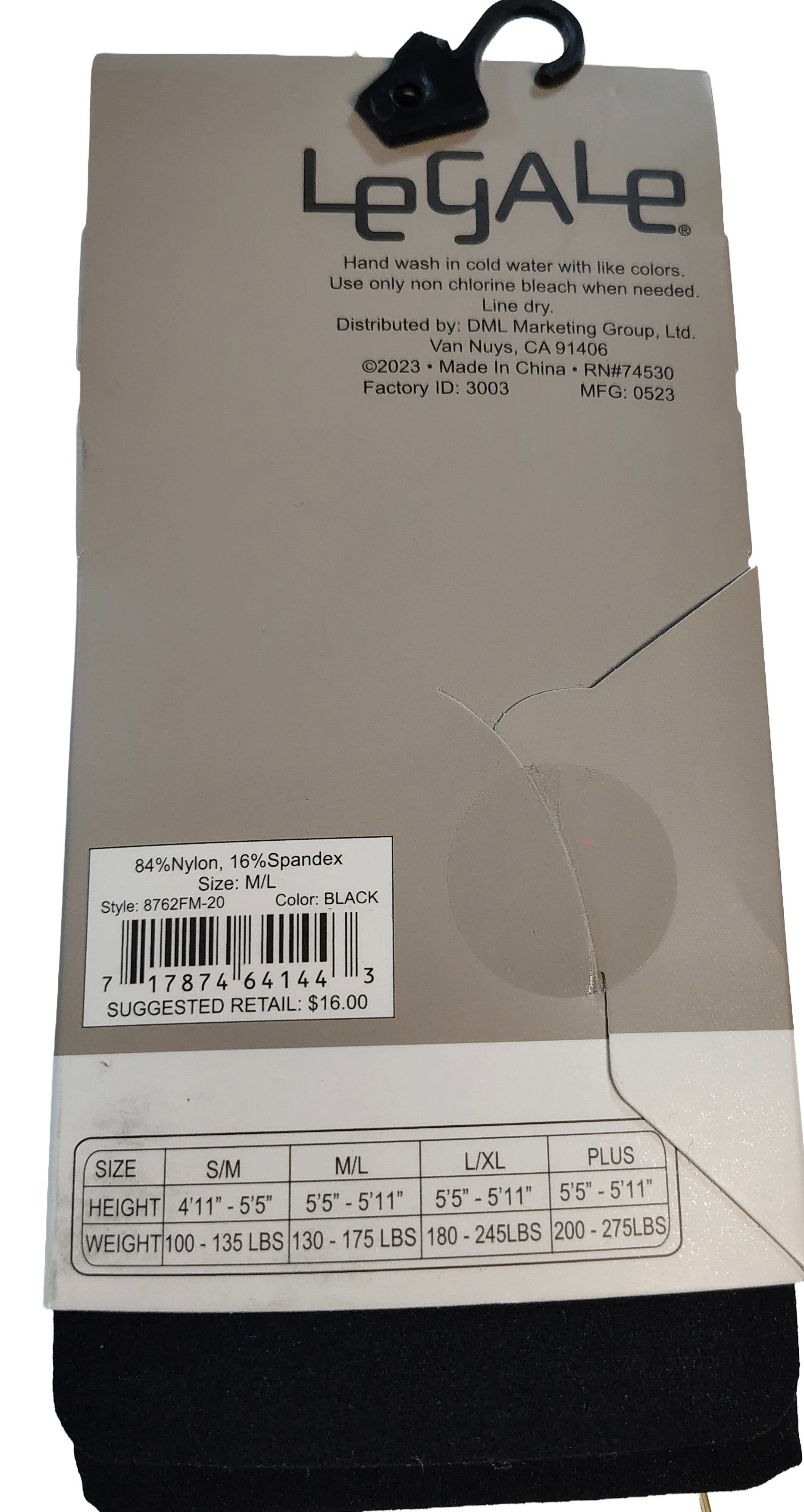 Other Women's Unopened Black M/L Legale 2-Pack Of Tights Size ONE SIZE - 2 Thumbnail