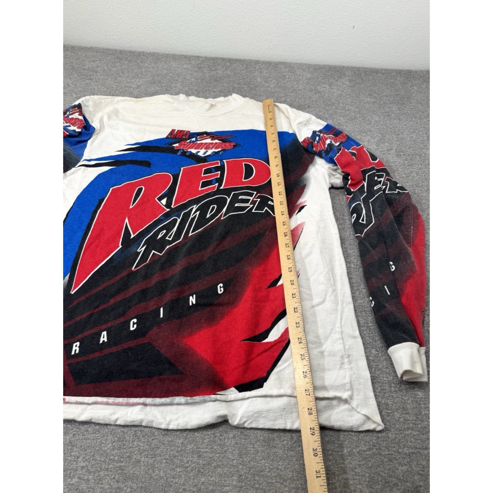 Vintage VINTAGE SCOTT STRATEGIC GEAR Supercross Series Red Rider Motocross T Shirt XL White Mens Long Sleeve Cotton Sleeve Graphic 90s Size US XL / EU 56 / 4 - 4 Thumbnail