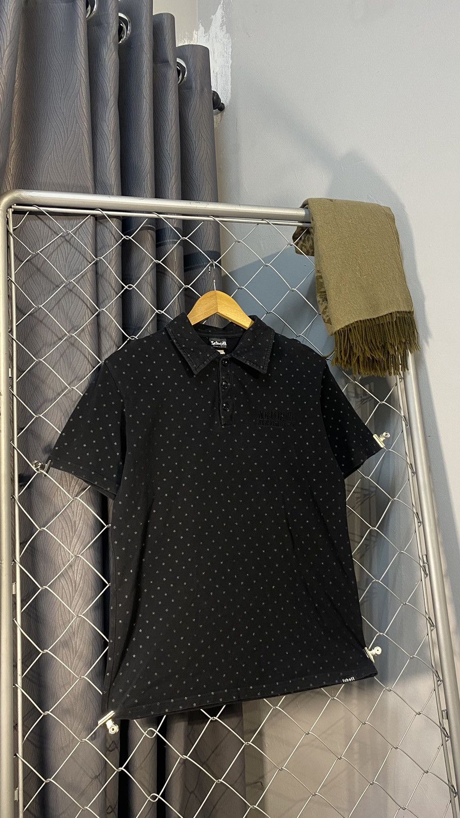 Japanese Brand × Schott × Vintage VINTAGE SCHOTT N.Y.C AOP STAR EMBROIDERY MEDIUM COLLAR TEE Size US M / EU 48-50 / 2 - 1 Thumbnail