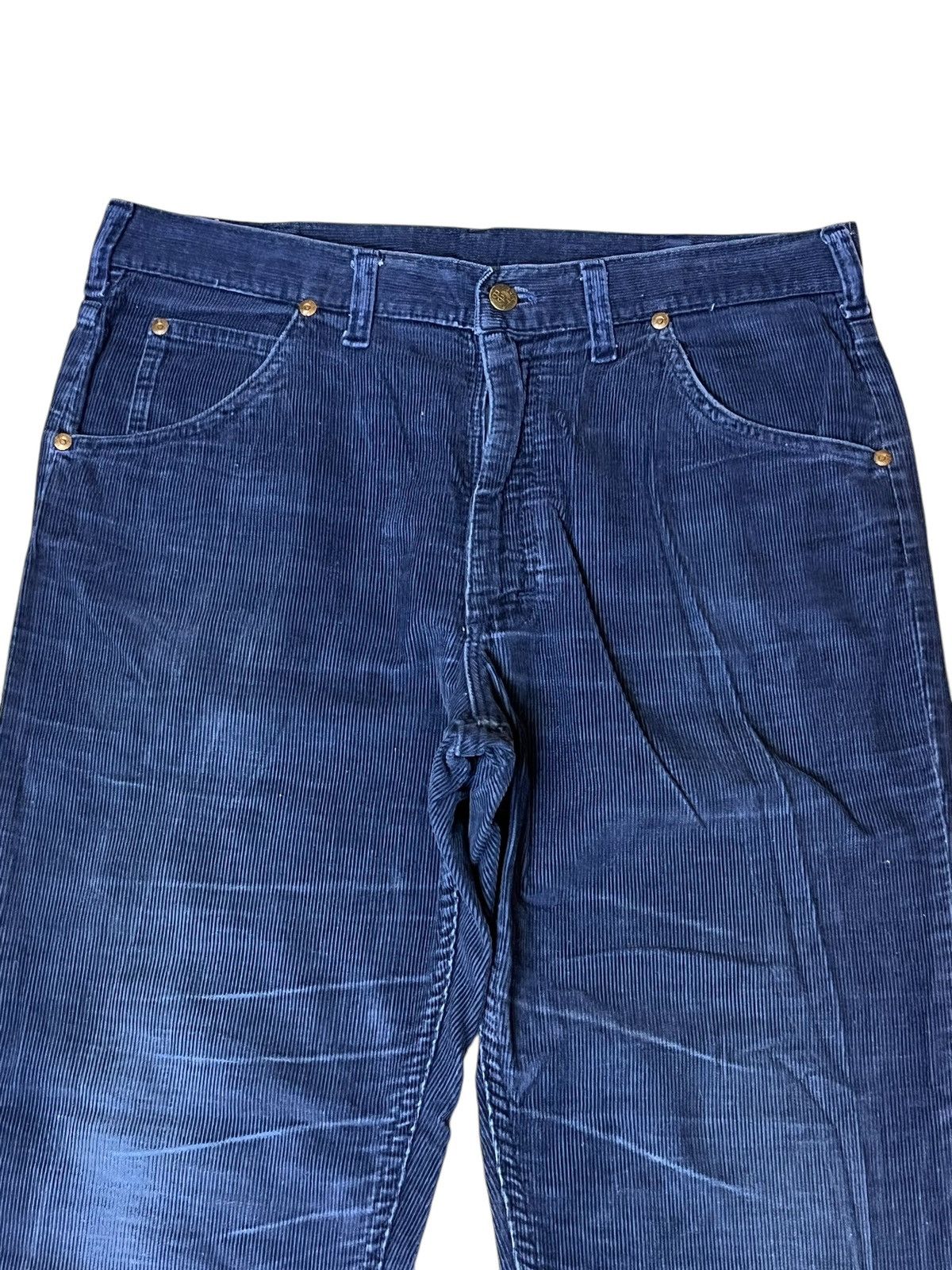 Lee VINTAGE 80s LEE RIDERS MADE IN USA BLUE CORDUROY PANTS Size US 33 - 4 Thumbnail